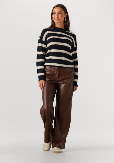 Bruine MODSTRÖM Wijde broek PELLEMD PANTS - large