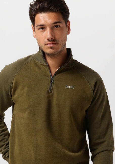 Groene FORÉT Sweater CREEK HALF ZIP - large
