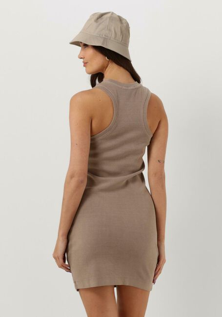 Taupe CALVIN KLEIN Mini jurk INERAL DYE RIB TANK DRESS - large