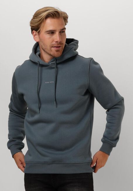 Blauwe PURE PATH Truien/vesten REGULAR FIT SWEATERS HOODIE301 - large
