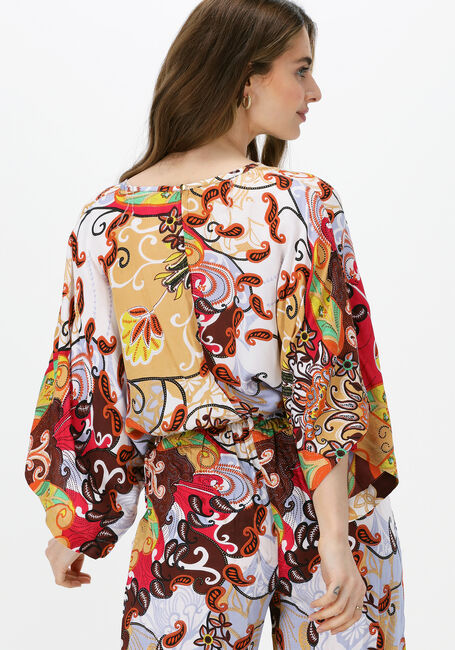 Multi SUMMUM Top TOP FESTIVAL PRINT ON VISCOSE SATIN - large