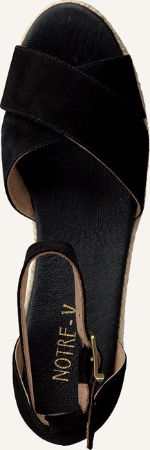 Zwarte NOTRE-V Platte sandalen PATTED LEATHER INSOCK Zwarte NOTRE-V Platte sandalen PATTED LEATHER INSOCK - large