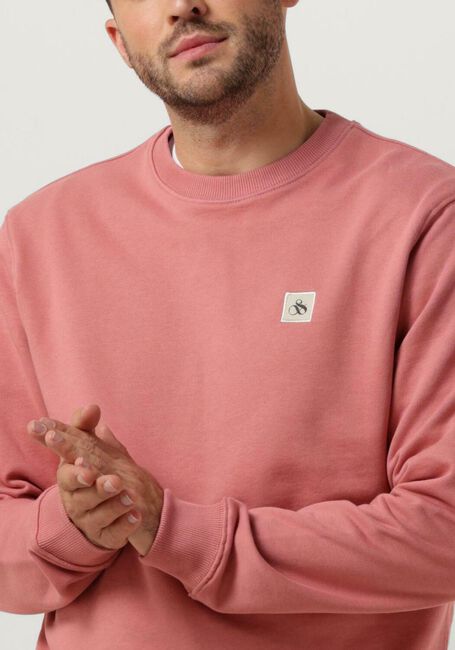 Roze SCOTCH & SODA Trui ESSENTIAL LOGO BADGE SWEATSHIRT - large