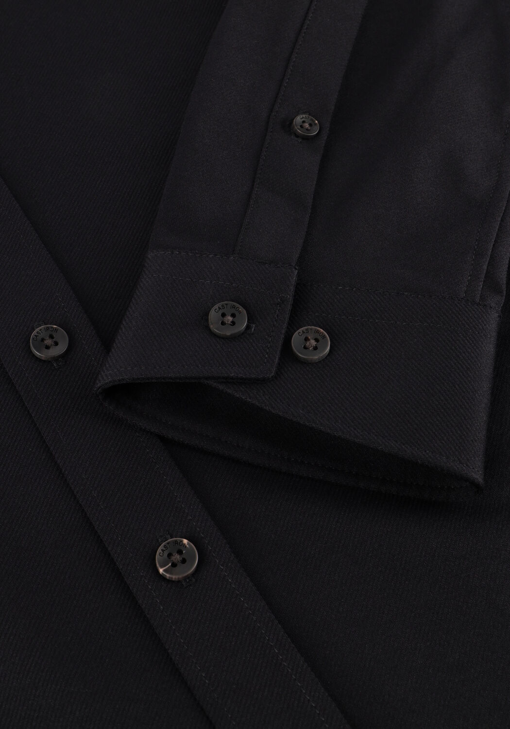 Zwarte CAST IRON Casual overhemd CF TECH TWILL JERSEY - large