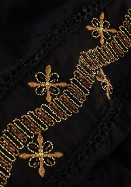 Zwarte ACCESS Mini jurk EMBROIDERY DRESS WITH SIDE SLITS - large