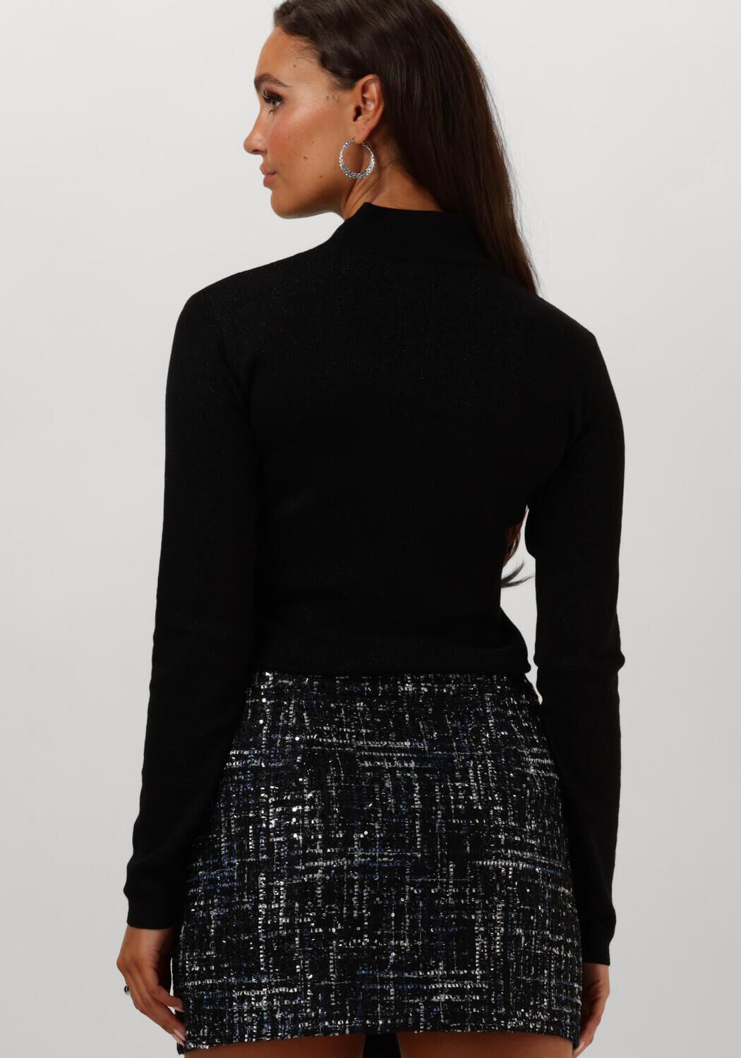 EST'SEVEN Dames Truien & Vesten Nikole Top Longsleeve Zwart