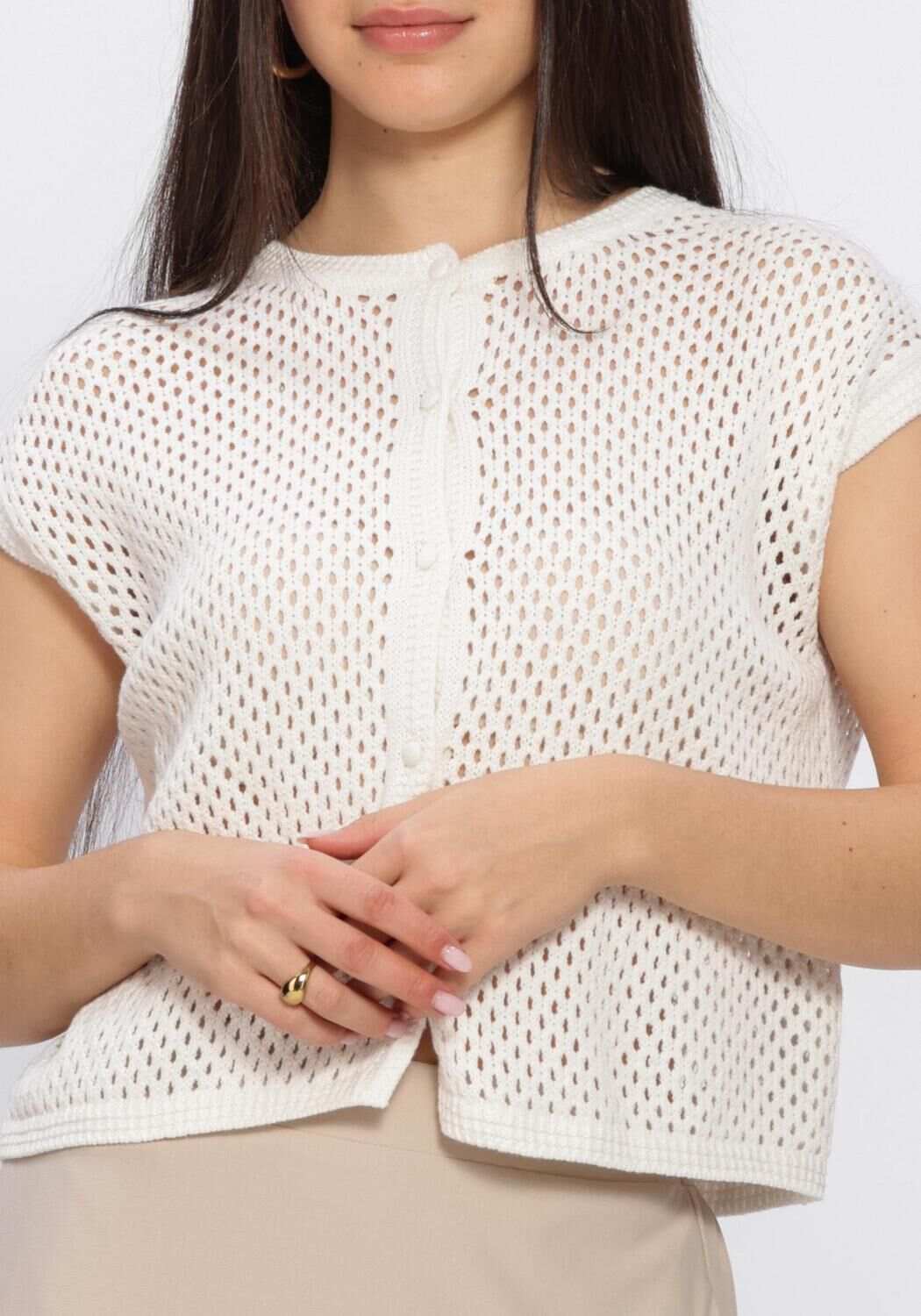 Witte AIMEE THE LABEL Tops & T-shirts NOA KNITTED TOP - large