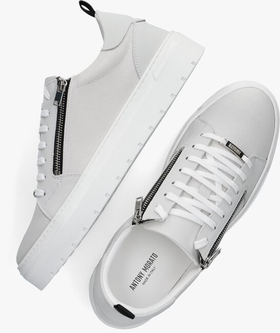 Witte ANTONY MORATO Lage sneakers MMFW01451 ZIPPER LACE UP - large