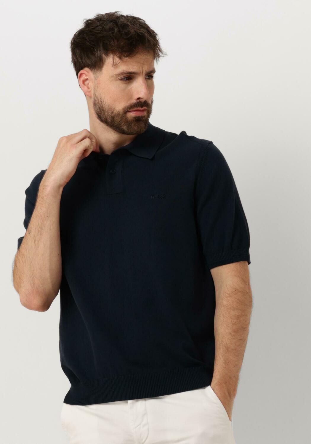 Hugo Boss Donkerblauw poloshirt korte mouw Blue Heren