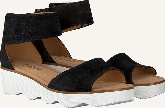 Zwarte GABOR Platte sandalen 610 Zwarte GABOR Platte sandalen 610 - large