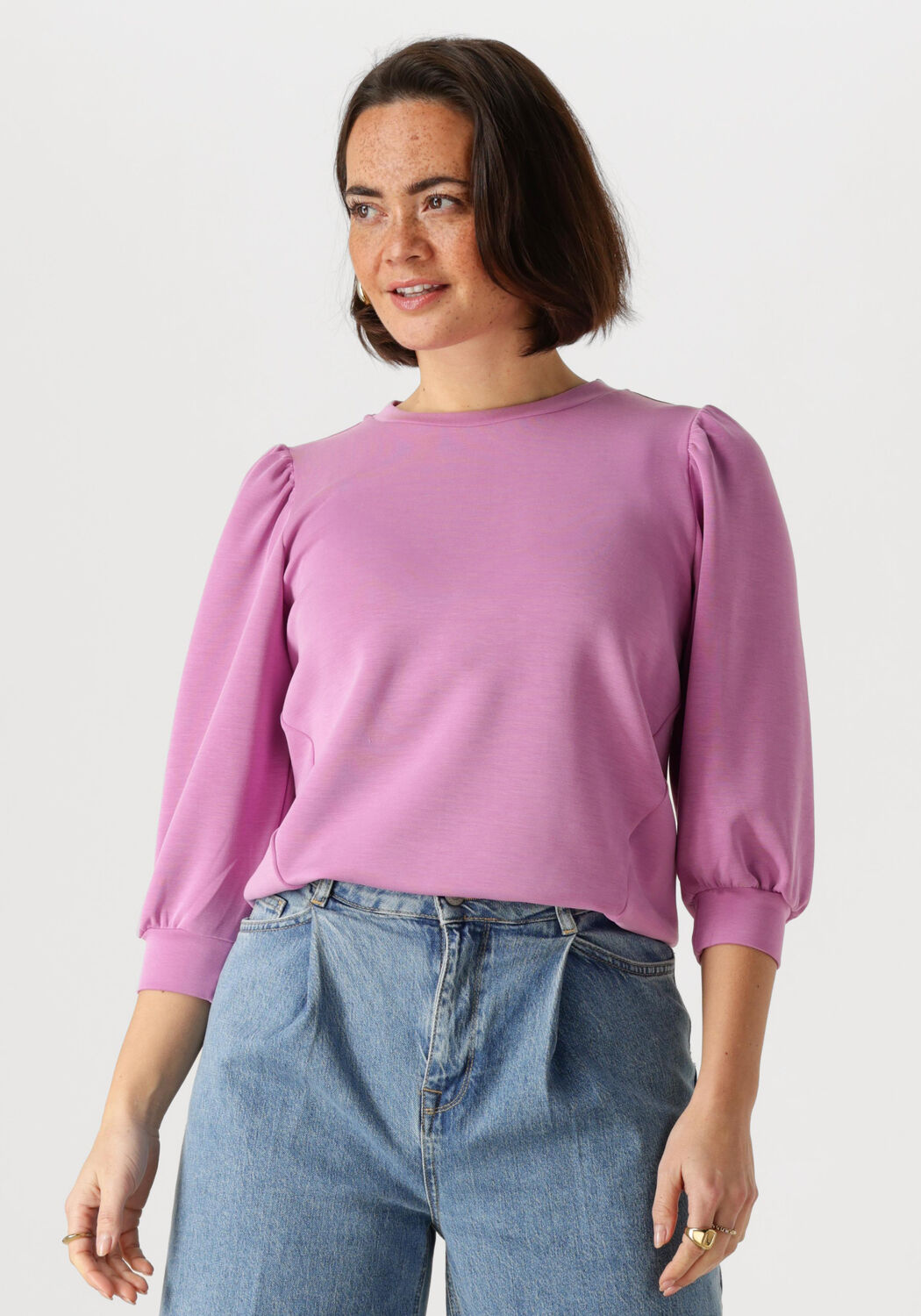 SELECTED FEMME Dames Truien & Vesten Slftenny 3 4 Sweat Top Roze