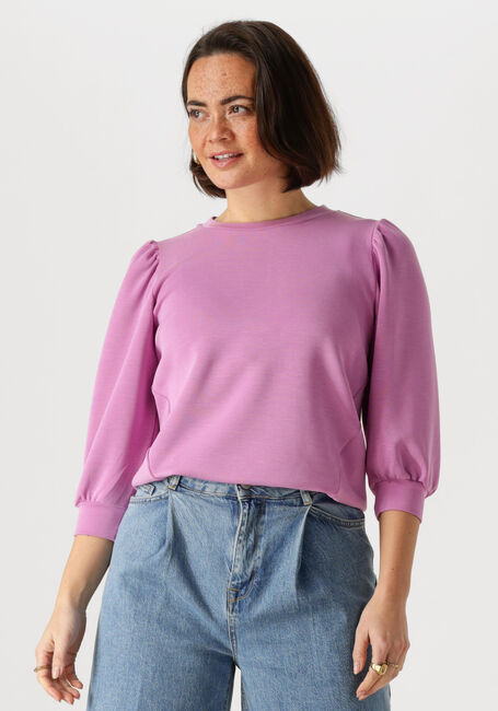 Roze SELECTED FEMME Trui SLFTENNY 3/4 SWEAT TOP - large