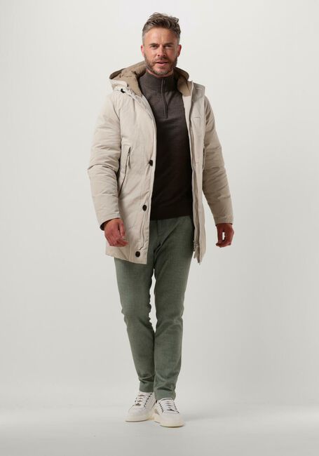 Taupe PROFUOMO Trui PULLOVER HALF ZIP - large