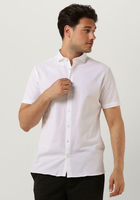 Witte PUREWHITE Casual overhemd MELANGE SS BASIC SHIRT - large