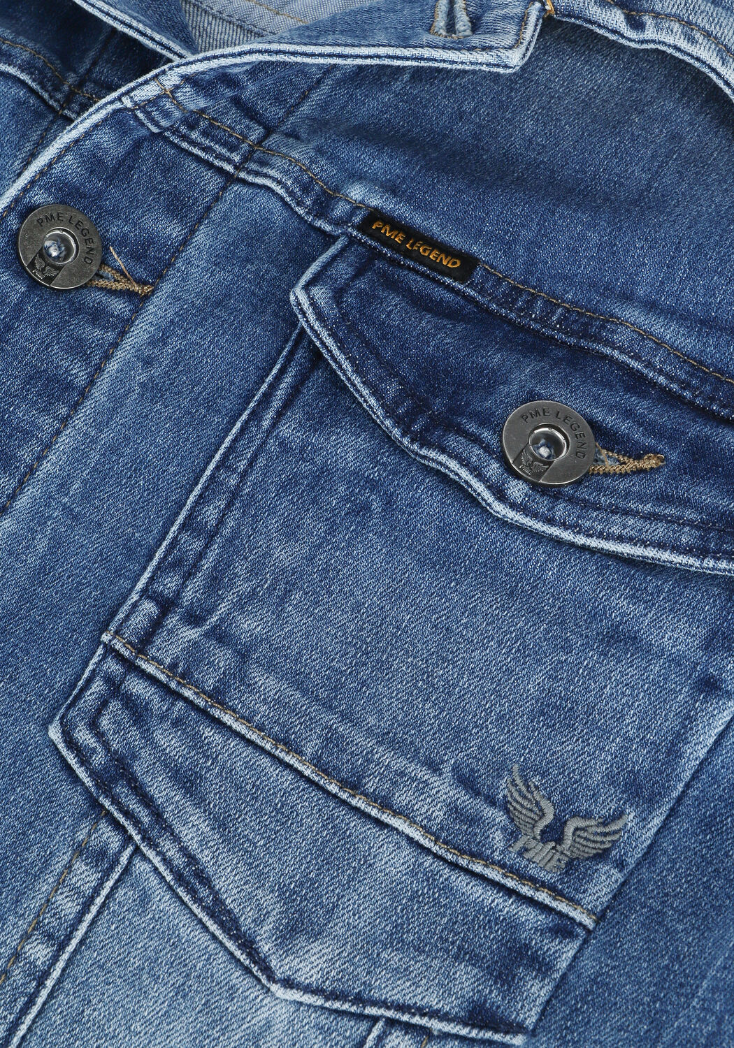 Blauwe PME LEGEND Spijkerjas DENIM JACKET FRESH BLUE STONE - large
