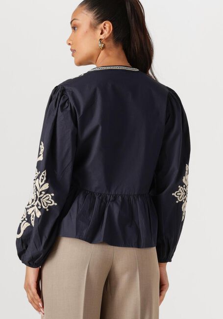 Donkerblauwe NEO NOIR Blouses GINIA EMB BLOUSE - large