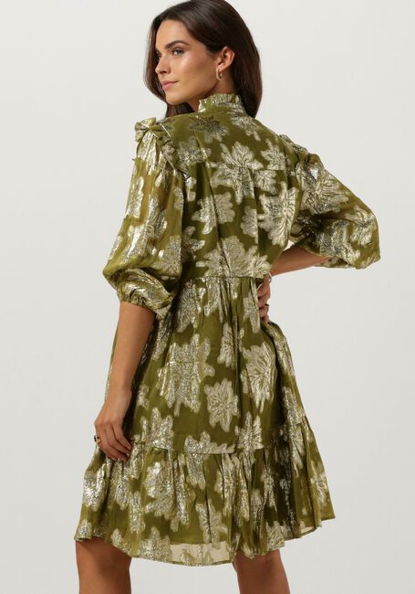 Groene JANICE Mini jurk JURK PRINT LUREX JIMMY - large