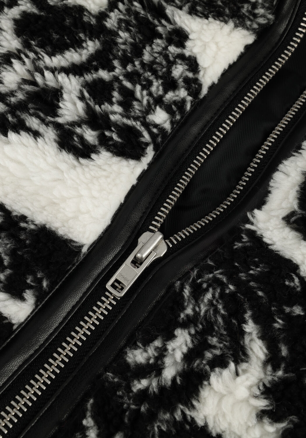 Ecru ALIX THE LABEL Teddy jas LADIES WOVEN DRAGON TEDDY COAT - large