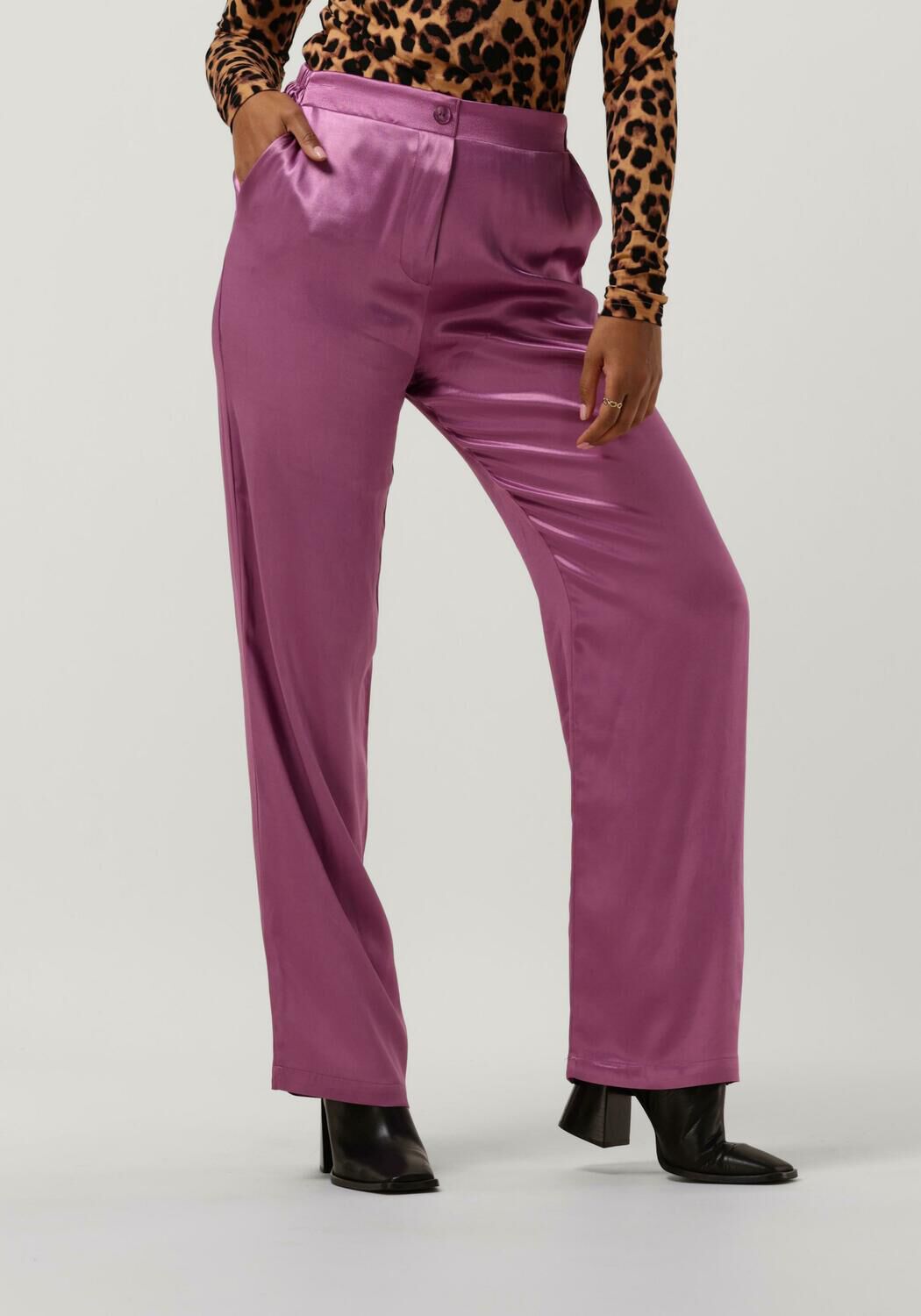 Amaya Amsterdam Paarse Abby Pants Dames Broeken Purple Dames