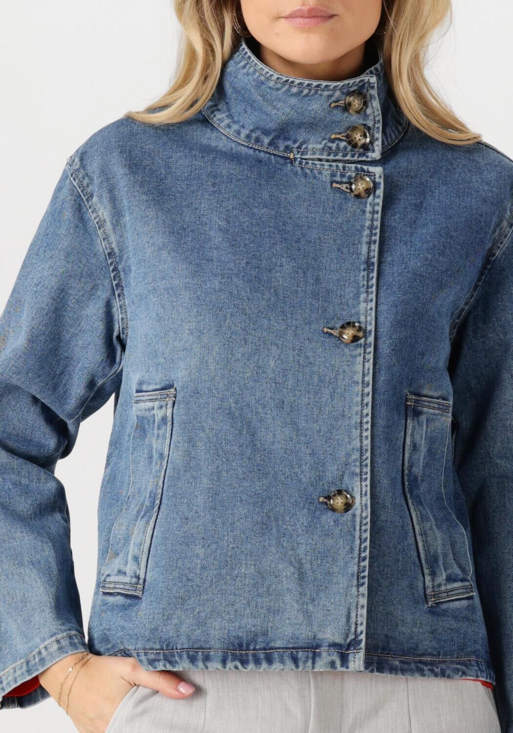 OBJECT Dames Jassen Objtilla Gro L s Lo Denim Jacket Blauw