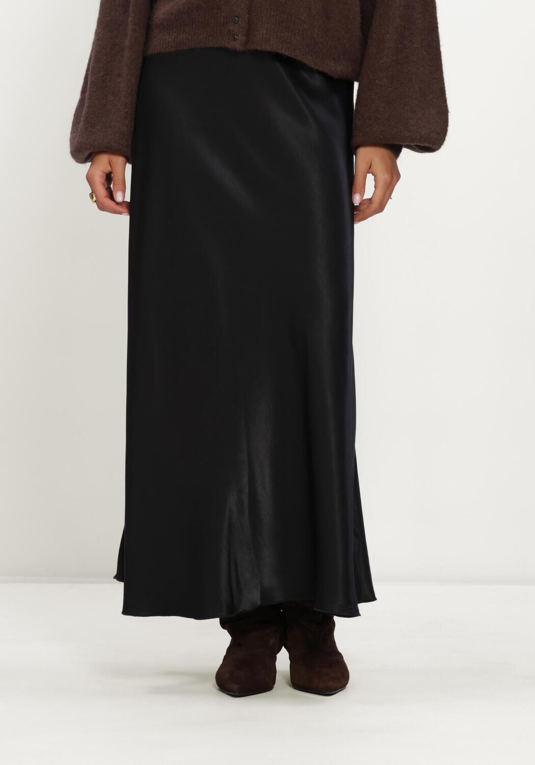 Zwarte MSCH COPENHAGEN Maxirok MSCHNICOLETTE ULLAS SKIRT - large