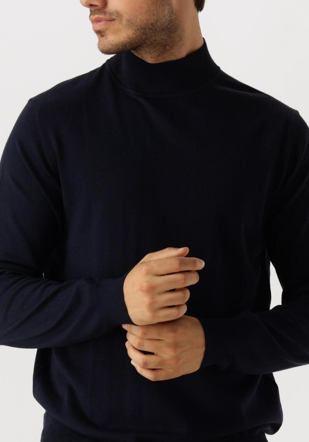 PROFUOMO Heren Truien & Vesten Pullover Mock Donkerblauw