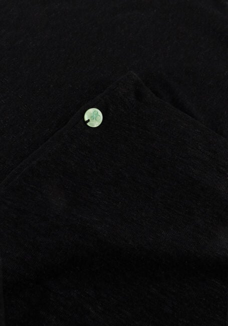 Zwarte SCOTCH & SODA T-shirt SOFT V-NECK LINEN T-SHIRT - large