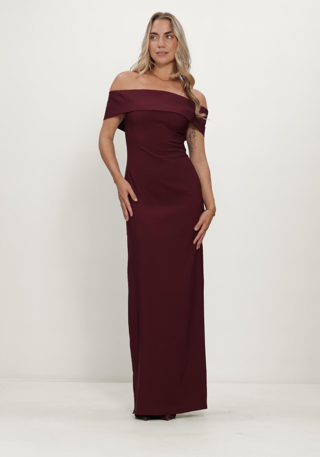 Bordeaux FREEBIRD Midi jurk DASHA - large