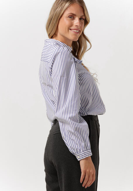 Witte VANILIA Blouses RUFFLE STRIPE SHIRT - large