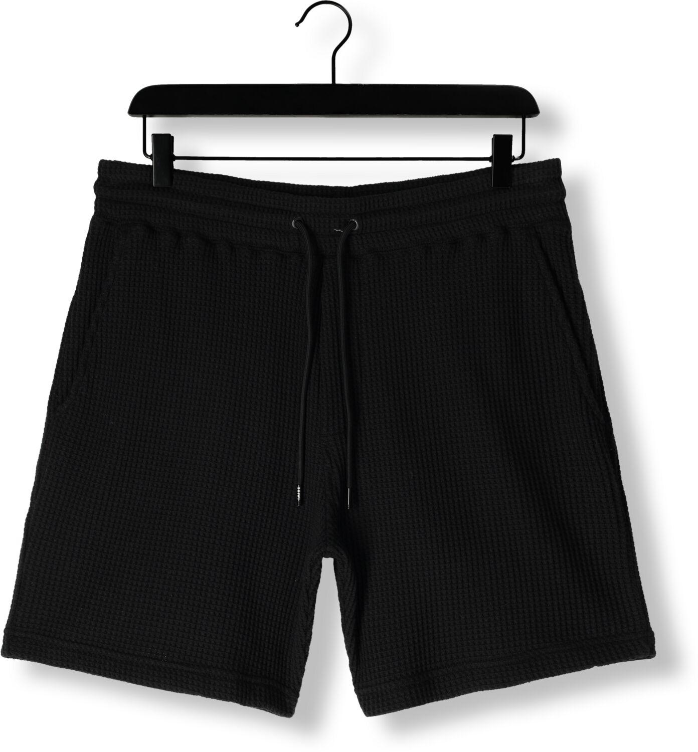 SHIWI Heren Broeken Men Oscar Waffle Structure Shorts Zwart