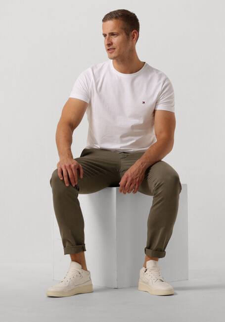 Witte TOMMY HILFIGER T-shirt CORE STRETCH SLIM C-NECK - large