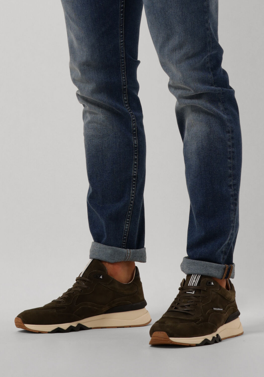 Groene FLORIS VAN BOMMEL Lage sneakers SFM-10136 DE ZAGER - large