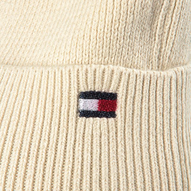 Witte TOMMY HILFIGER Muts ESSENTIAL KNIT BEANIE - large