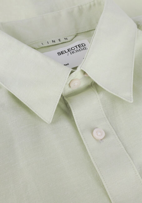 Groene SELECTED HOMME Casual overhemd SLHSLIMNEW-LINEN SHIRTS SS CLASSIC W - large