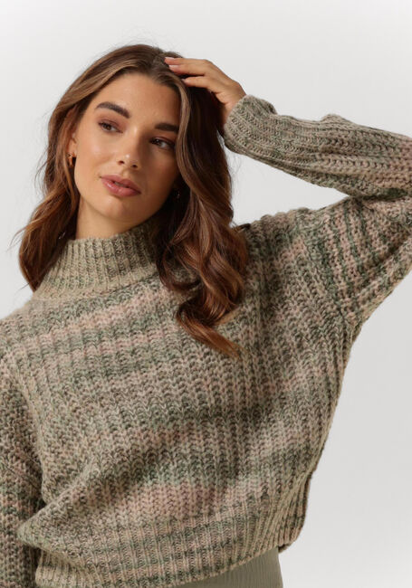 Groene ANOTHER LABEL Trui DYLAN KNITTED PULL L/S - large
