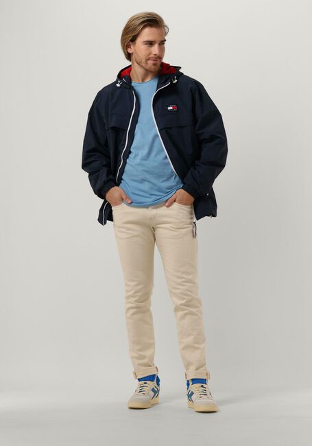 Blauwe TOMMY JEANS T-shirt TJM SLIM JASPE C NECK - large