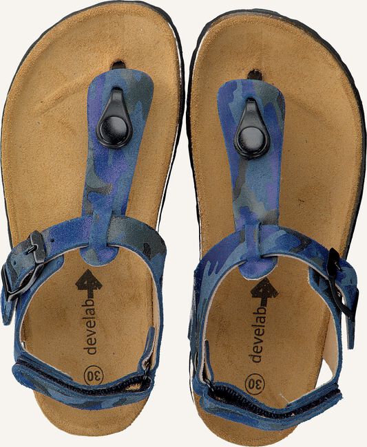 Blauwe DEVELAB Platte sandalen 48179 Blauwe DEVELAB Platte sandalen 48179 - large