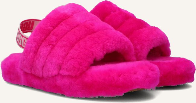 roze ugg pantoffels fluff yeah slide - Main Image