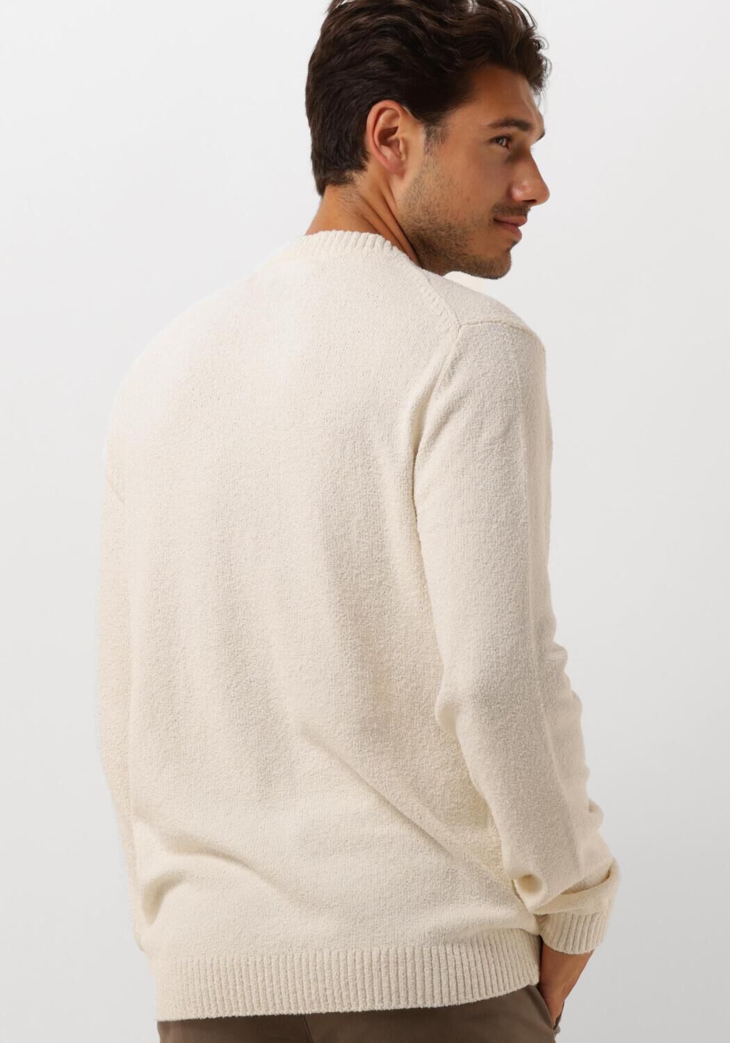 SELECTED HOMME Heren Truien & Vesten Slhloop Ls Knit Crew Neck Beige