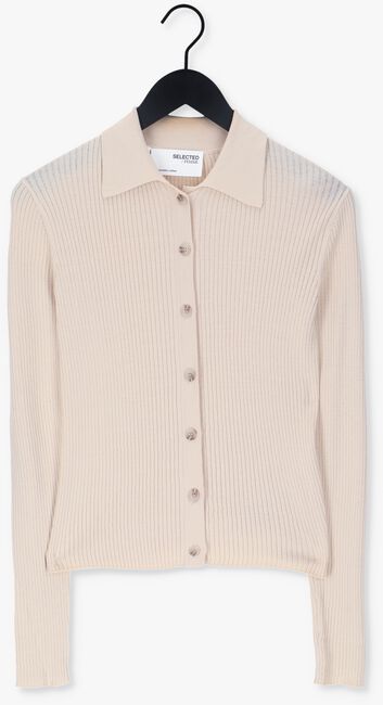 Ecru SELECTED FEMME Polo ALLY LS KNIT - large
