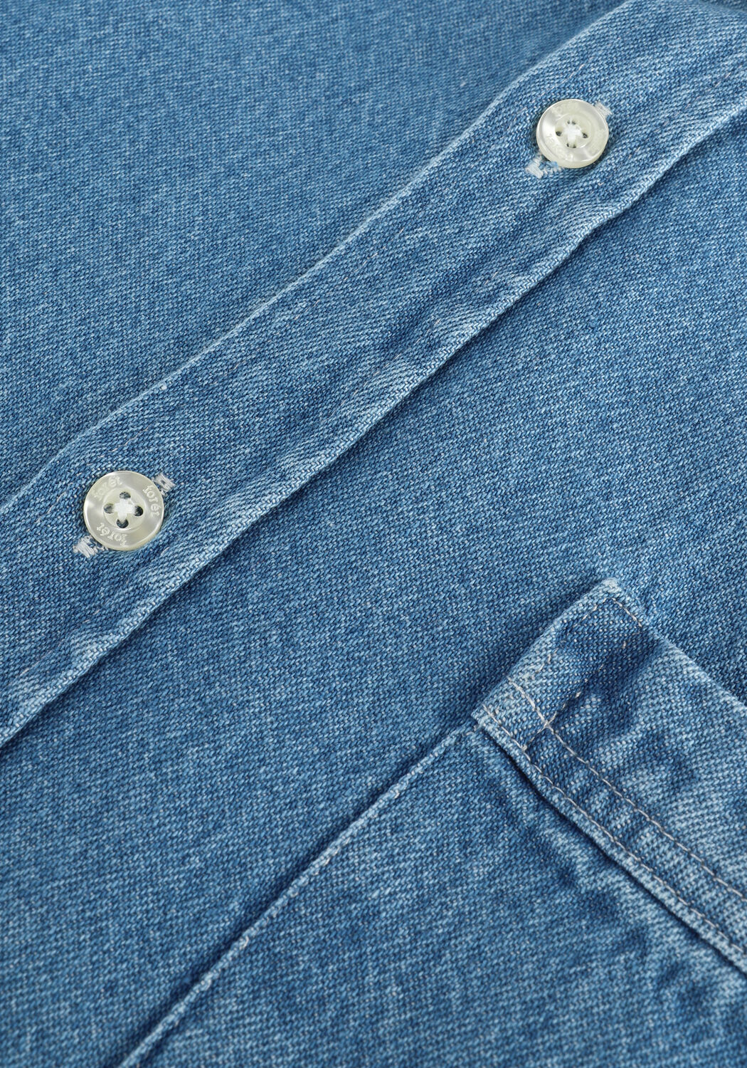 Lichtblauwe FOR&Eacute;T Casual overhemd FENNEL - large