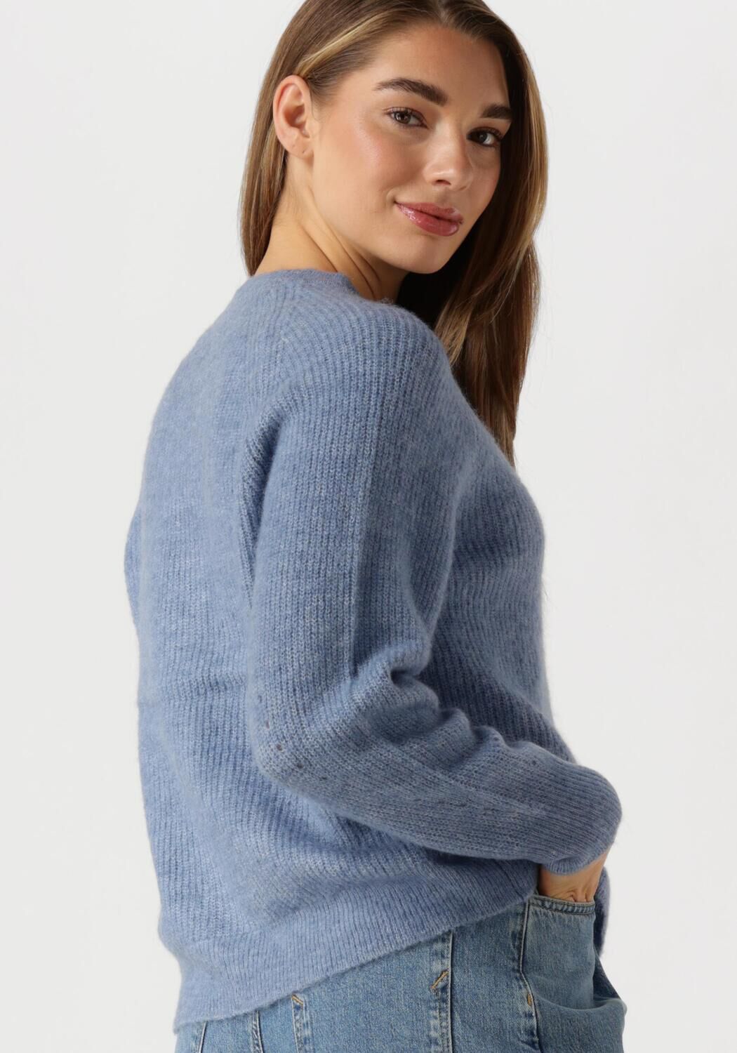 SELECTED FEMME Dames Truien & Vesten Slflulu Ls Knit Short Cardigan Blauw