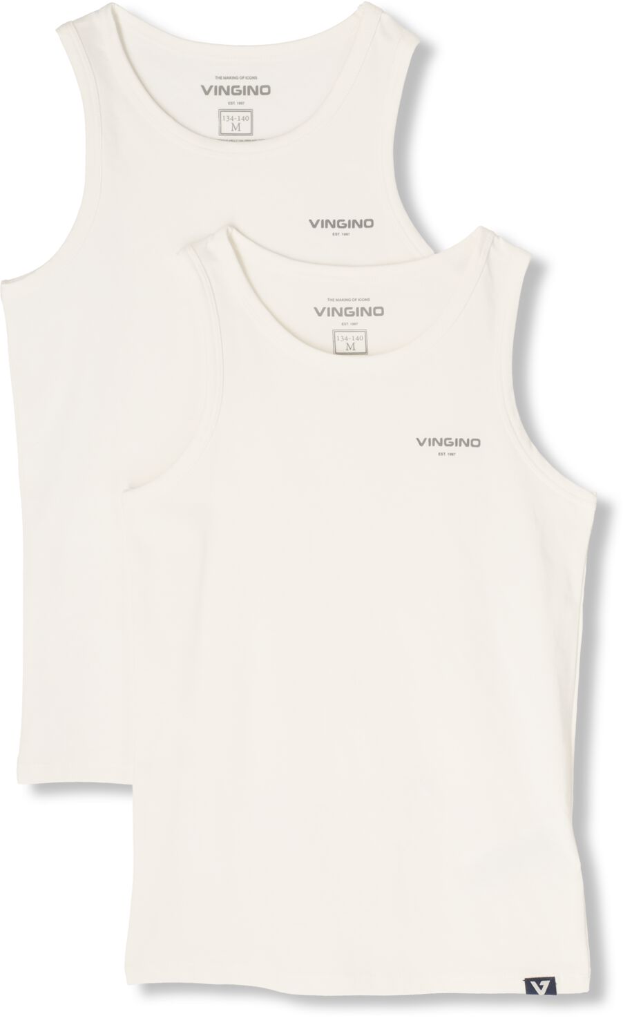 VINGINO Jongens Ondergoed & Nachtkleding Boys Tank 2 Pack Wit