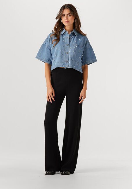 Zwarte Y.A.S. Wijde broek YASFONNY HW KNIT PANT S. - large