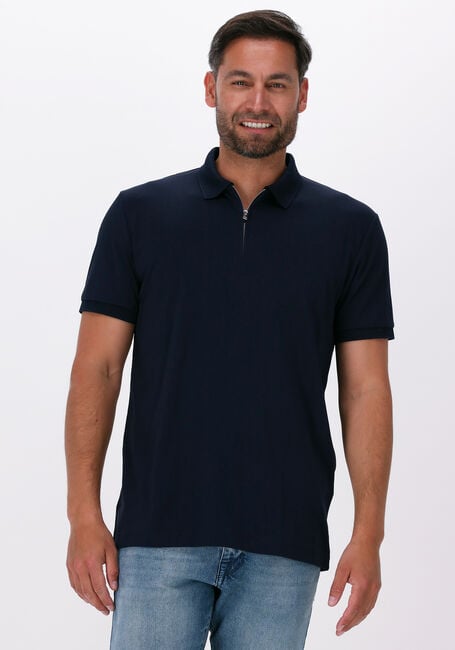 Donkerblauwe SELECTED HOMME Polo SLHFAVE ZIP SS POLO B - large