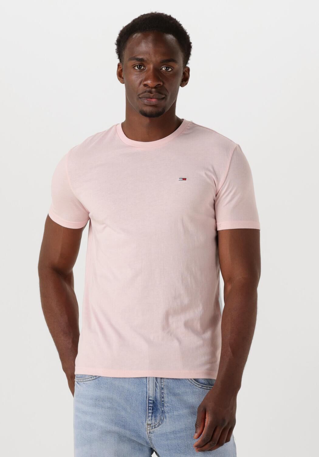 TOMMY JEANS Heren Polo's & T-shirts Tjm Xslim Jaspe Htr Tee Ext Roze
