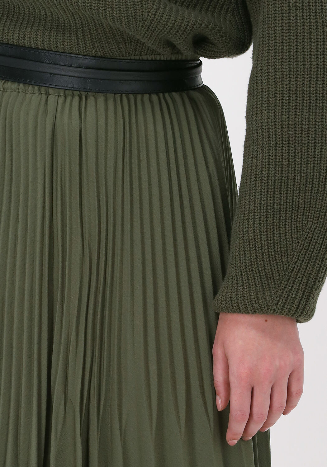 Groene plissé sales rok zara