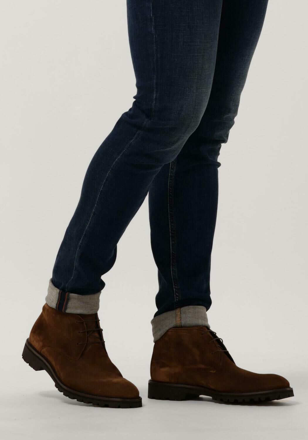 Cognac FLORIS VAN BOMMEL Veterschoenen SFM 50082 Omoda