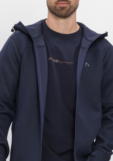 Donkerblauwe CHASIN Sweater ADAN ZIP - large