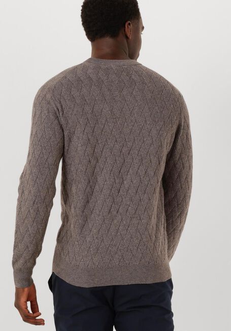 Taupe GENTILUOMO Trui ROUND LS - large
